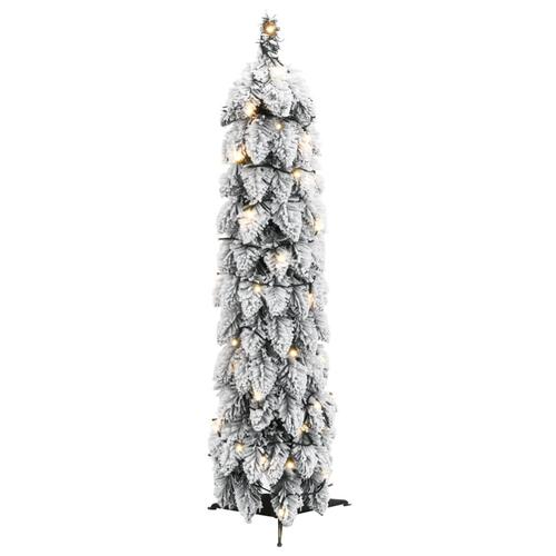 Kunstigt juletræ med 45 LED'er og sne 90 cm