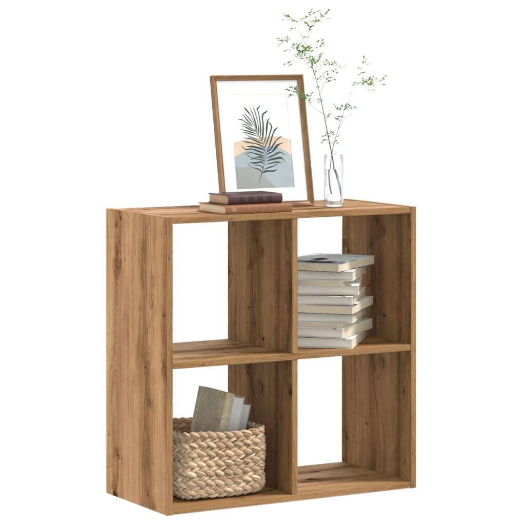 Skab 68,5x32x68,5 cm konstrueret træ egetræsfarve