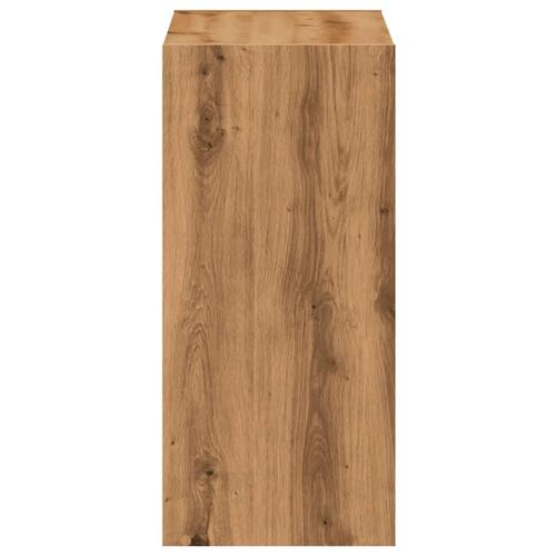 Skab 68,5x32x68,5 cm konstrueret træ egetræsfarve