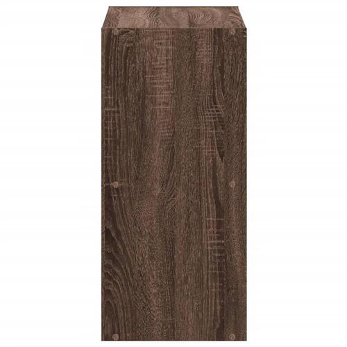 Skab 68,5x32x68,5 cm konstrueret træ brun egetræsfarve