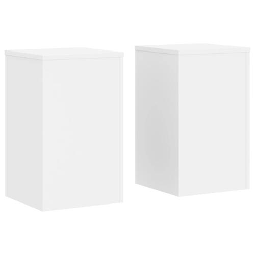 Plantestativer 2 stk. 30x30x50 cm konstrueret træ hvid