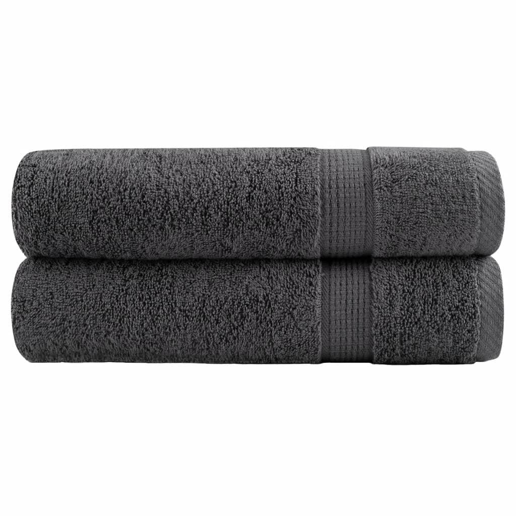 Håndklæder SOLUND 2 stk. Premium 50x100 cm 600 g/m2 antracitgrå billede