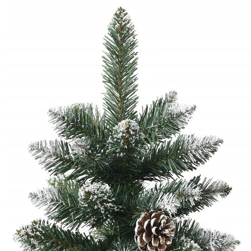 Kunstigt juletræ med juletræsfod 210 cm PVC grøn