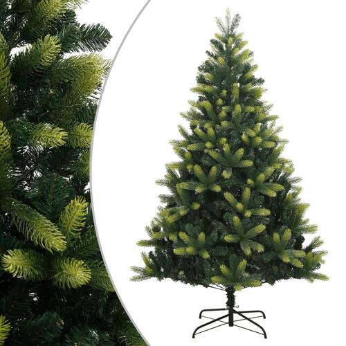 Kunstigt juletræ med juletræsfod 120 cm hængslet
