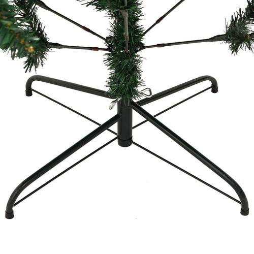 Kunstigt juletræ med juletræsfod 120 cm hængslet