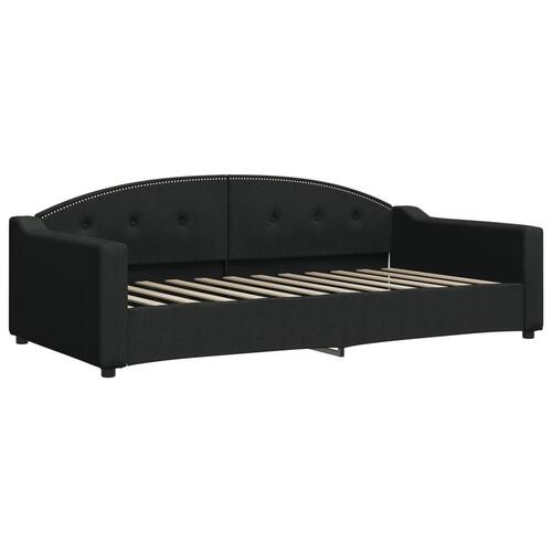 Daybed med udtræk og skuffer 100x200 cm stof sort