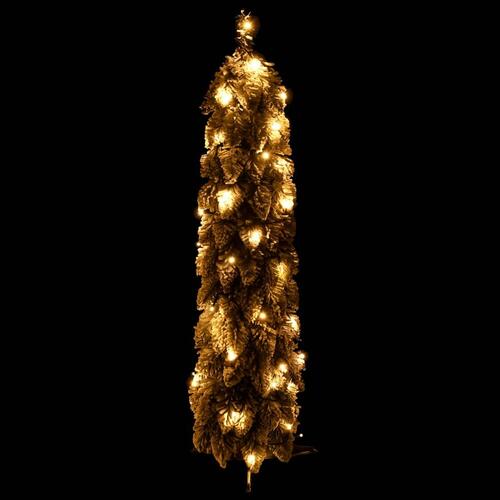Kunstigt juletræ med 30 LED'er og sne 60 cm