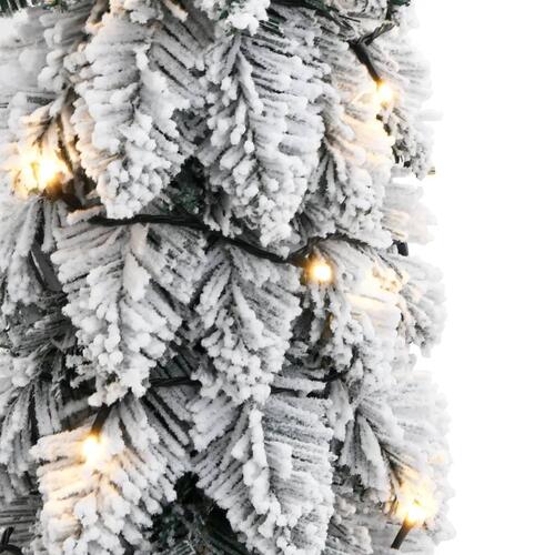 Kunstigt juletræ med 30 LED'er og sne 60 cm