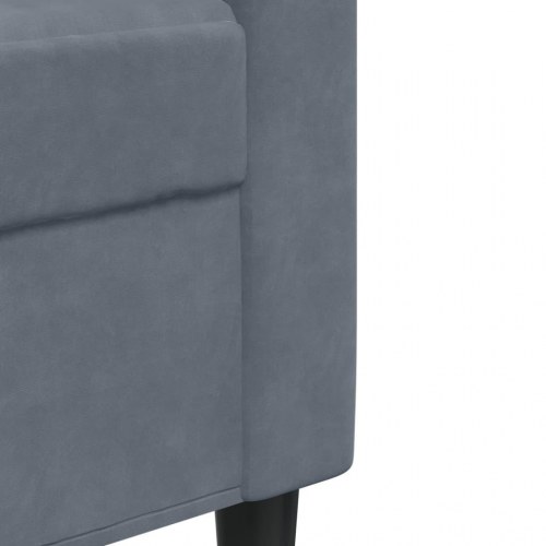 Sofasæt 2 dele med hynder velour mørkegrå