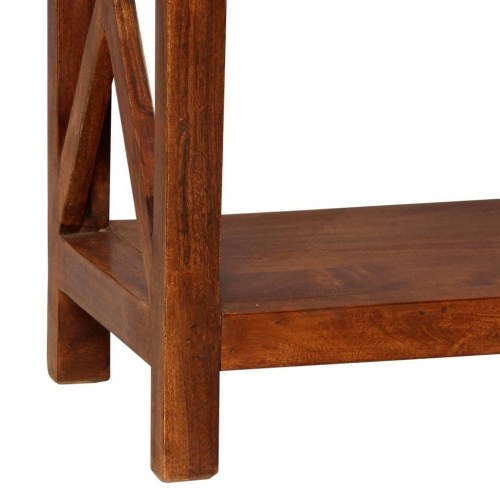 Bogreol 60x30x160 cm massivt akacietræ med honningfinish