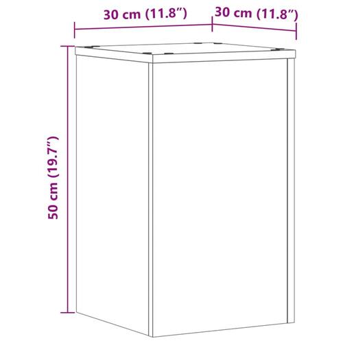 Plantestativer 2 stk. 30x30x50 cm konstrueret træ sort