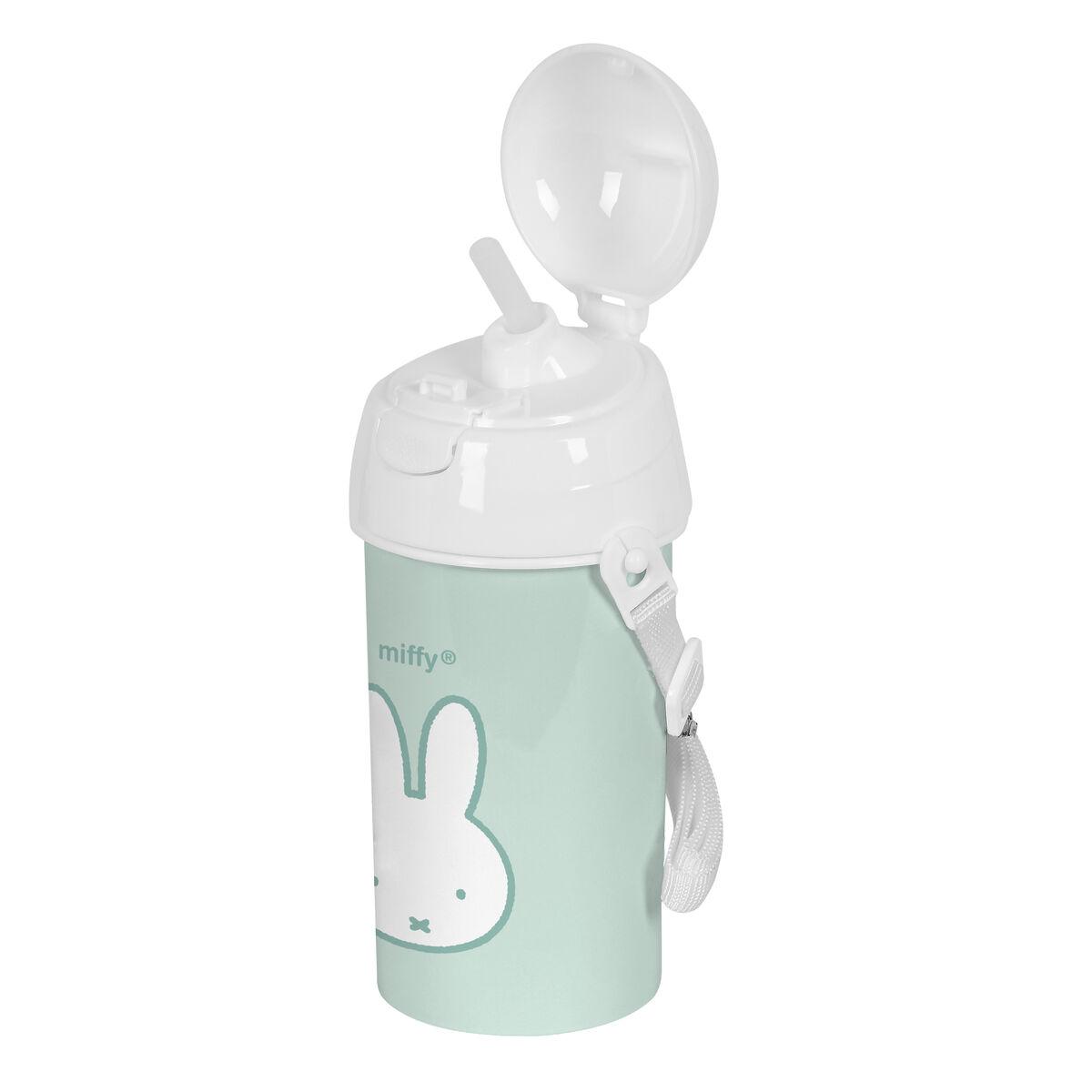 Miffy drikkedunk med låg og sugerør - Mint, 500 ml billede