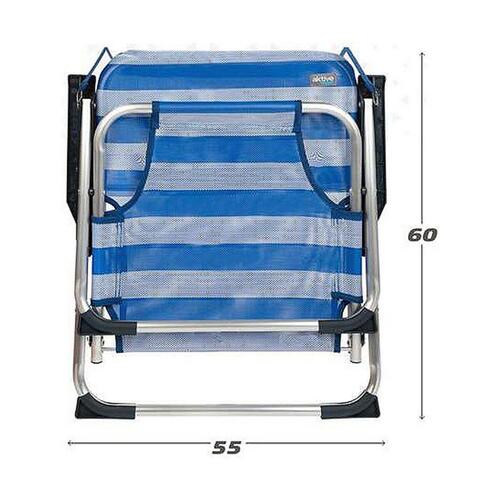 Polstrede Campingstol Colorbaby 55 x 35 x 72 cm Hvid Marineblå