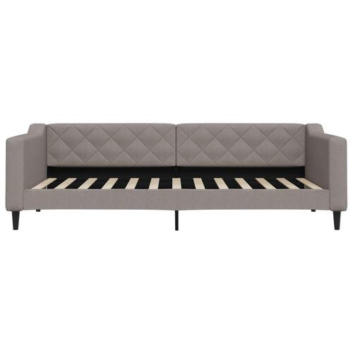 Daybed med udtræk og skuffer 90x200 cm stof gråbrun