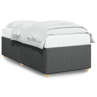 Sengeramme uden madras Mørkegrå 100x200 cm Stof