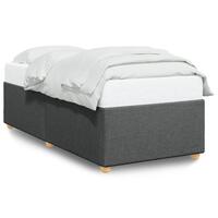 Sengeramme uden madras Mørkegrå 90x200 cm Stof