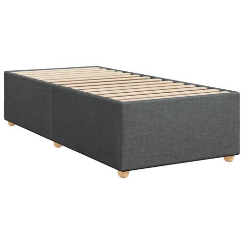 Sengeramme uden madras Mørkegrå 90x200 cm Stof