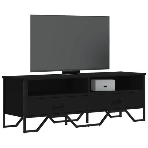 Tv-bord 122x34x41 cm konstrueret træ sort