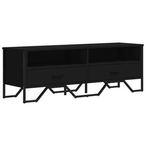 Tv-bord 122x34x41 cm konstrueret træ sort