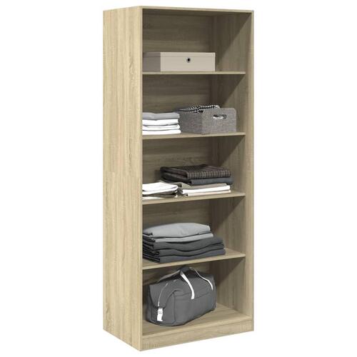 Klædeskab 80x50x200 cm konstrueret træ sonoma-eg
