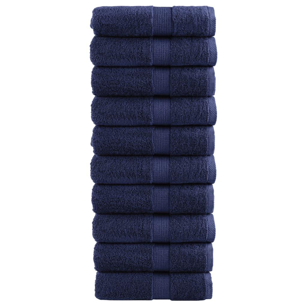 Gæstehåndklæder SOLUND 10stk. Premium 30x50cm 600g/m2 marineblå billede