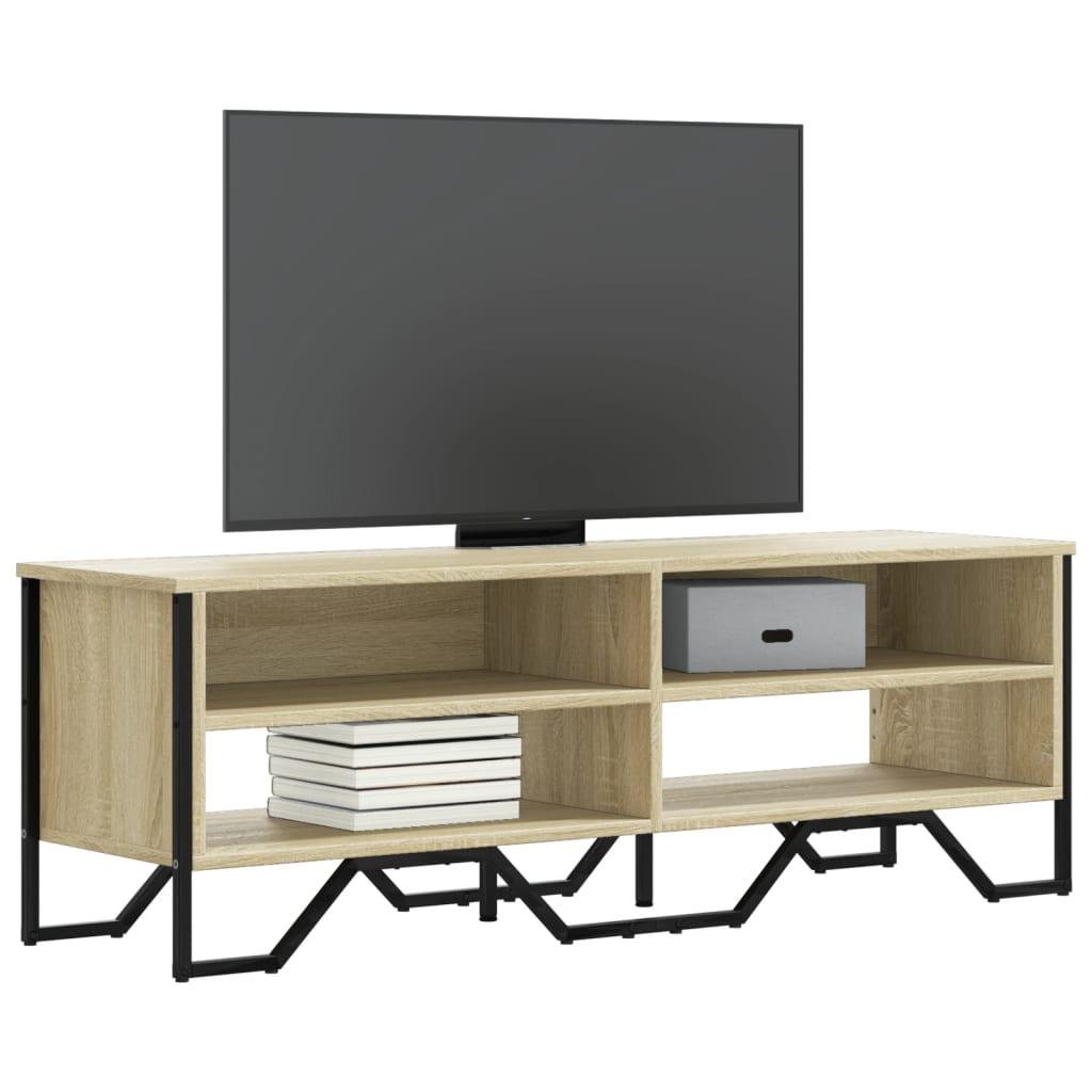 Tv-bord 122x34x41 cm konstrueret træ sonoma-eg