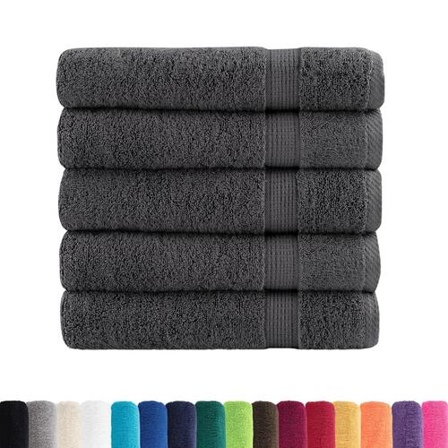 Håndklæder 25 stk. Premium 100x150 cm 100 % bomuld antracitgrå