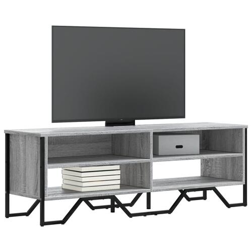 Tv-bord 122x34x41 cm konstrueret træ grå sonoma-eg