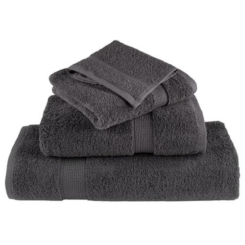 Håndklæder 50 stk. Premium 50x100 cm 100 % bomuld antracitgrå