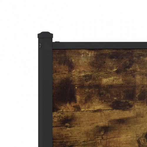 Sengeramme uden madras 120x200 cm metal røget egetræsfarve