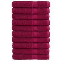 Håndklæder 10 stk. Premium 100x200 cm 100 % bomuld bordeaux