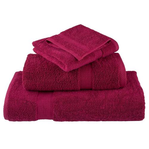 Håndklæder 10 stk. Premium 100x200 cm 100 % bomuld bordeaux