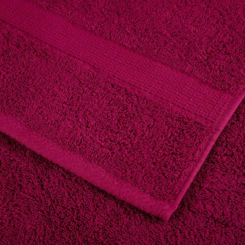 Håndklæder 10 stk. Premium 100x200 cm 100 % bomuld bordeaux