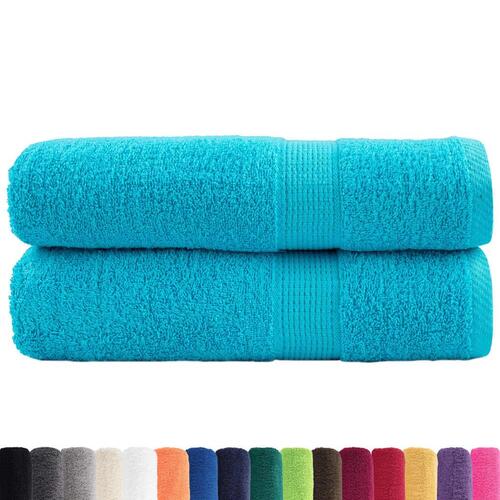 Badehåndklæder 2 stk. Premium 100x150 cm 100 % bomuld grøn