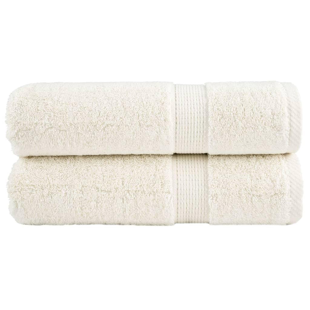 Håndklæder SOLUND 2 stk. Premium 70x140 cm 600 g/m2 cremefarvet