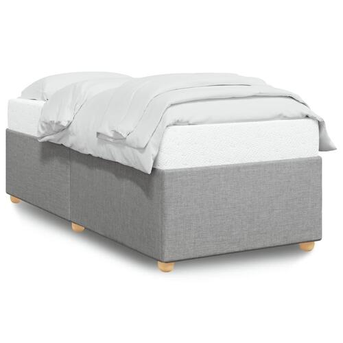 Sengeramme uden madras Lysegrå 100x200 cm Stof