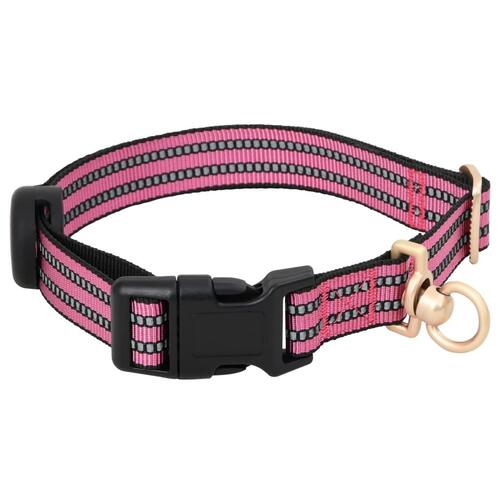 Hundesele med snor og halsbånd str. XL justerbar pink