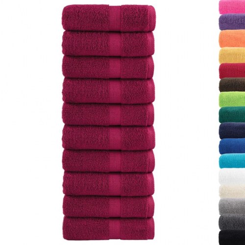 Gæstehåndklæder SOLUND 10 stk. Premium 30x50cm 600g/m2 bordeaux