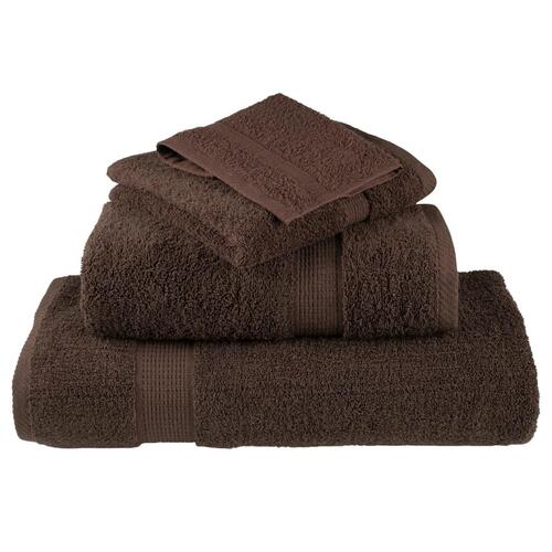 Vaskeklude 10 stk. Premium 30x30 cm 600 g/m2 100 % bomuld brun