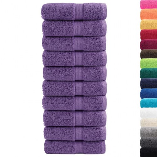Gæstehåndklæder SOLUND - 10 stk. 30×50 cm, 600 g/m², lilla