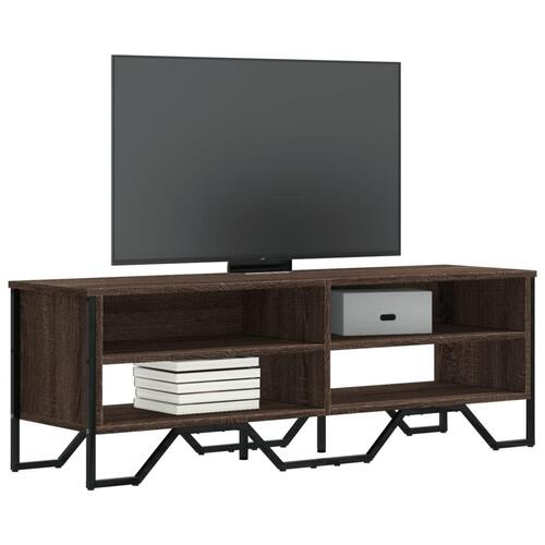 Tv-bord 122x34x41 cm konstrueret træ brun egetræsfarve
