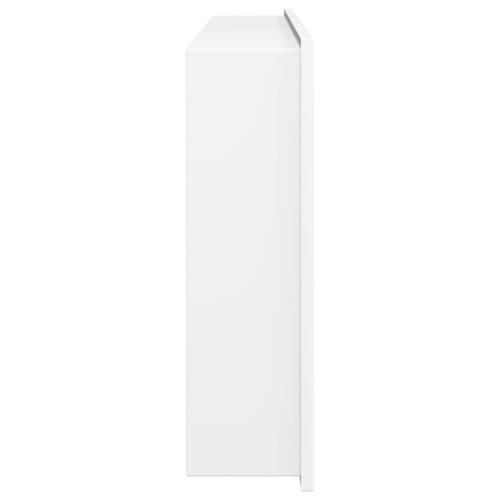 Brusehylde 62x32x9 cm rustfrit stil børstet mat hvid