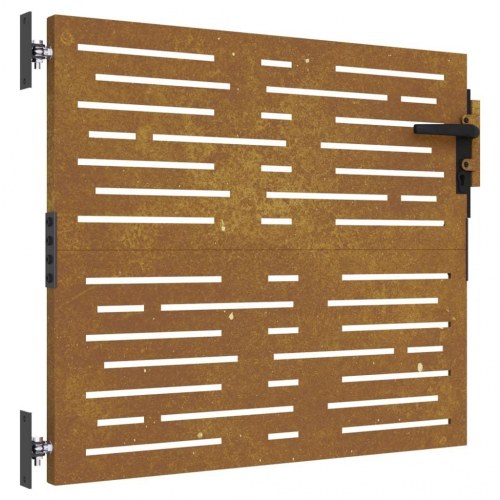 Havelåge 85×75 cm i cortenstål - firkantet, laserskåret design