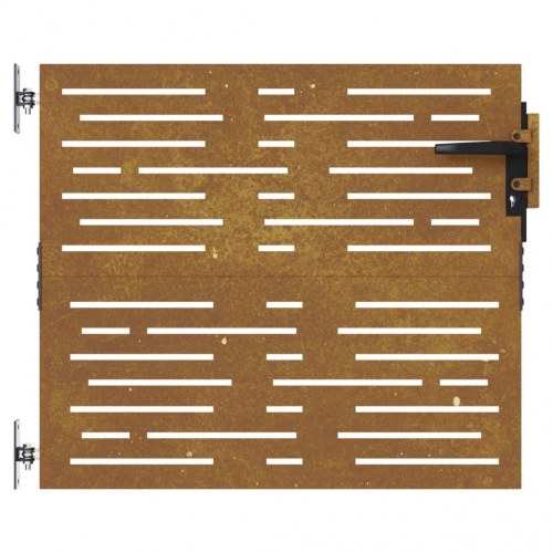 Havelåge 85×75 cm i cortenstål - firkantet, laserskåret design