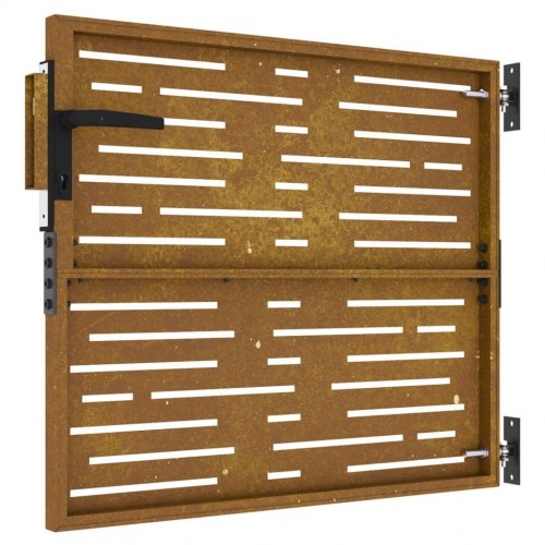 Havelåge 85×75 cm i cortenstål - firkantet, laserskåret design