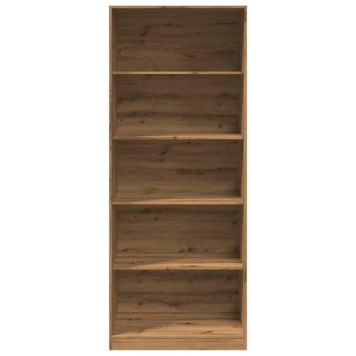 Klædeskab 80x50x200 cm konstrueret træ egetræslook