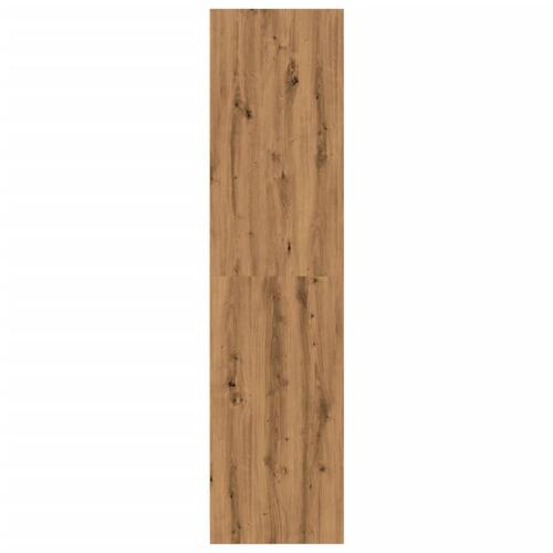 Klædeskab 80x50x200 cm konstrueret træ egetræslook