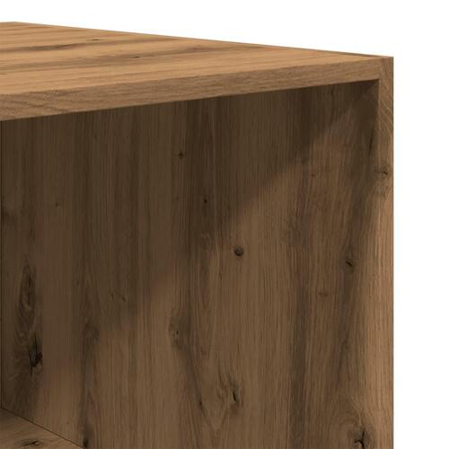 Klædeskab 80x50x200 cm konstrueret træ egetræslook