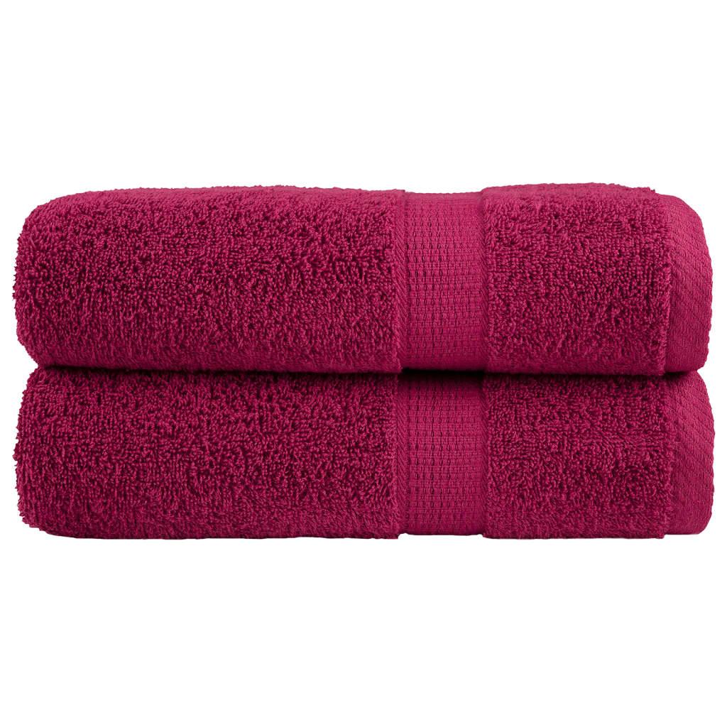 Badehåndklæder SOLUND 2 stk. Premium 100x150cm 600g/m2 bordeaux