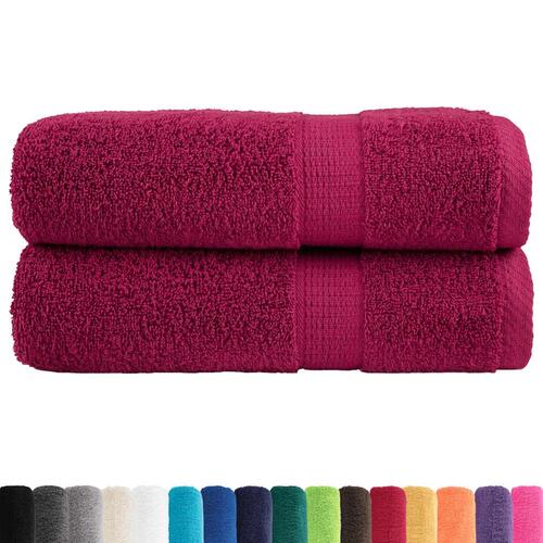 Badehåndklæder SOLUND 2 stk. Premium 100x150cm 600g/m2 bordeaux